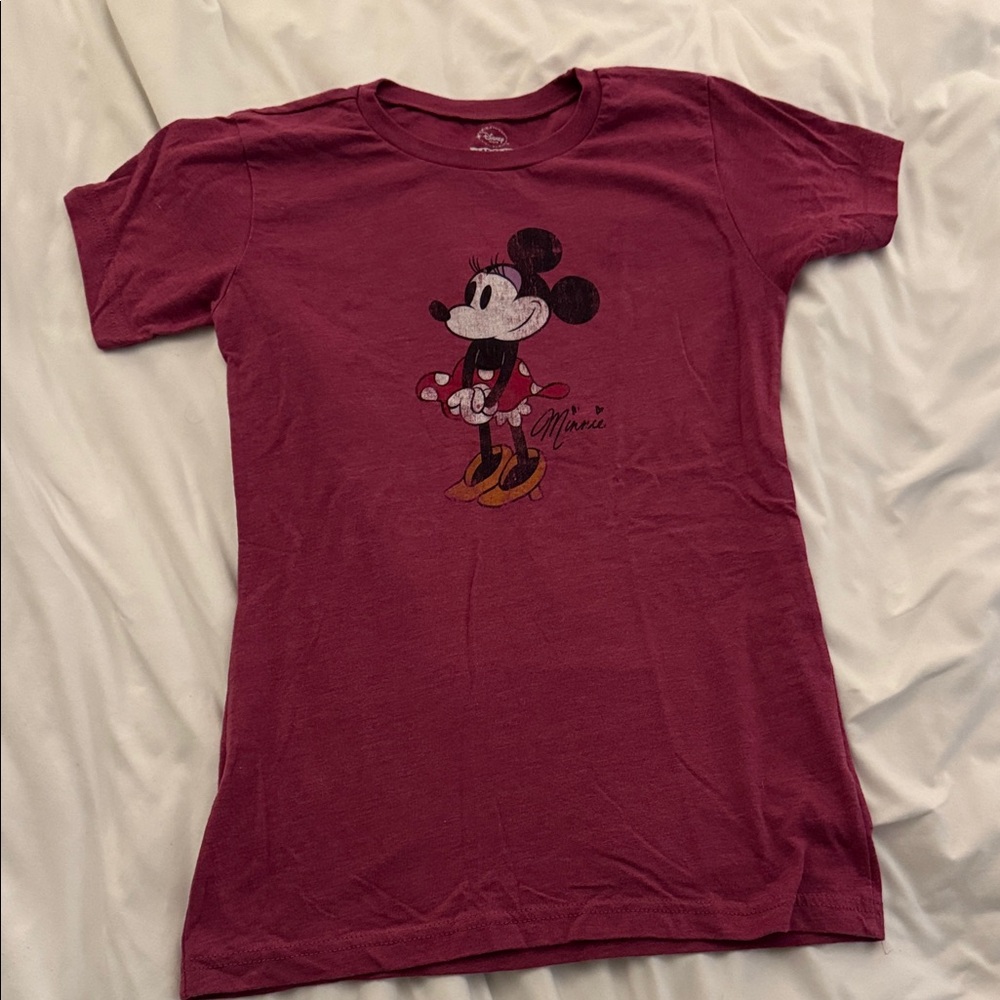 Disney Store Ladies' Minnie Mouse Distressed Graphic Tee